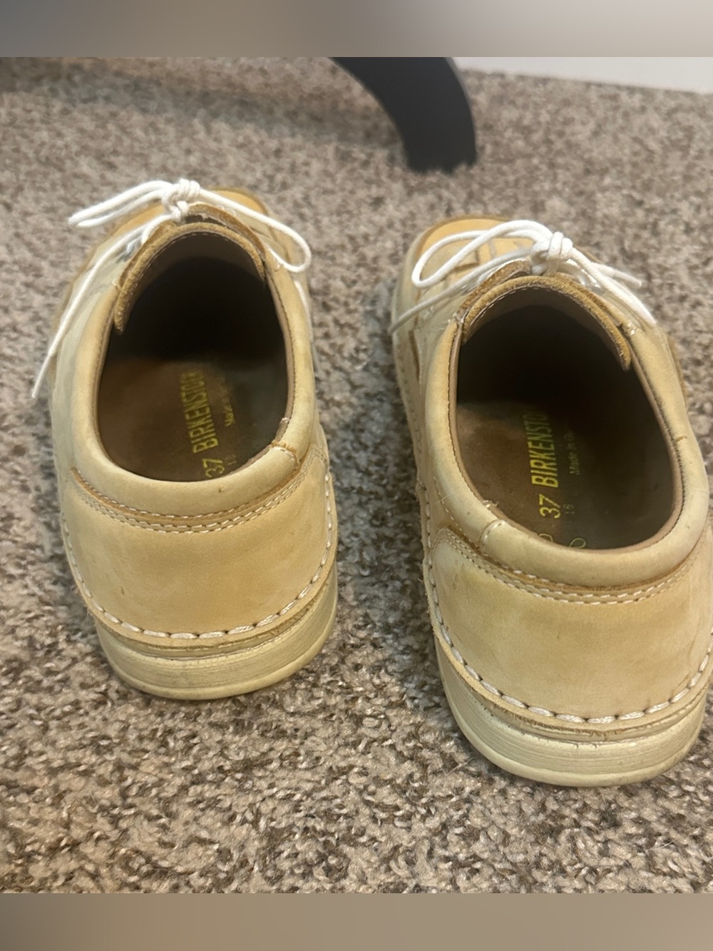 Birkenstock Pasadena Lace-Up Women’s Size 37 Tan Beige Nubuck Leather - Picture 4 of 4